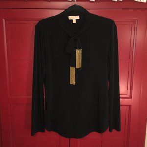 Michael Kors Chain Fringe Tie Top